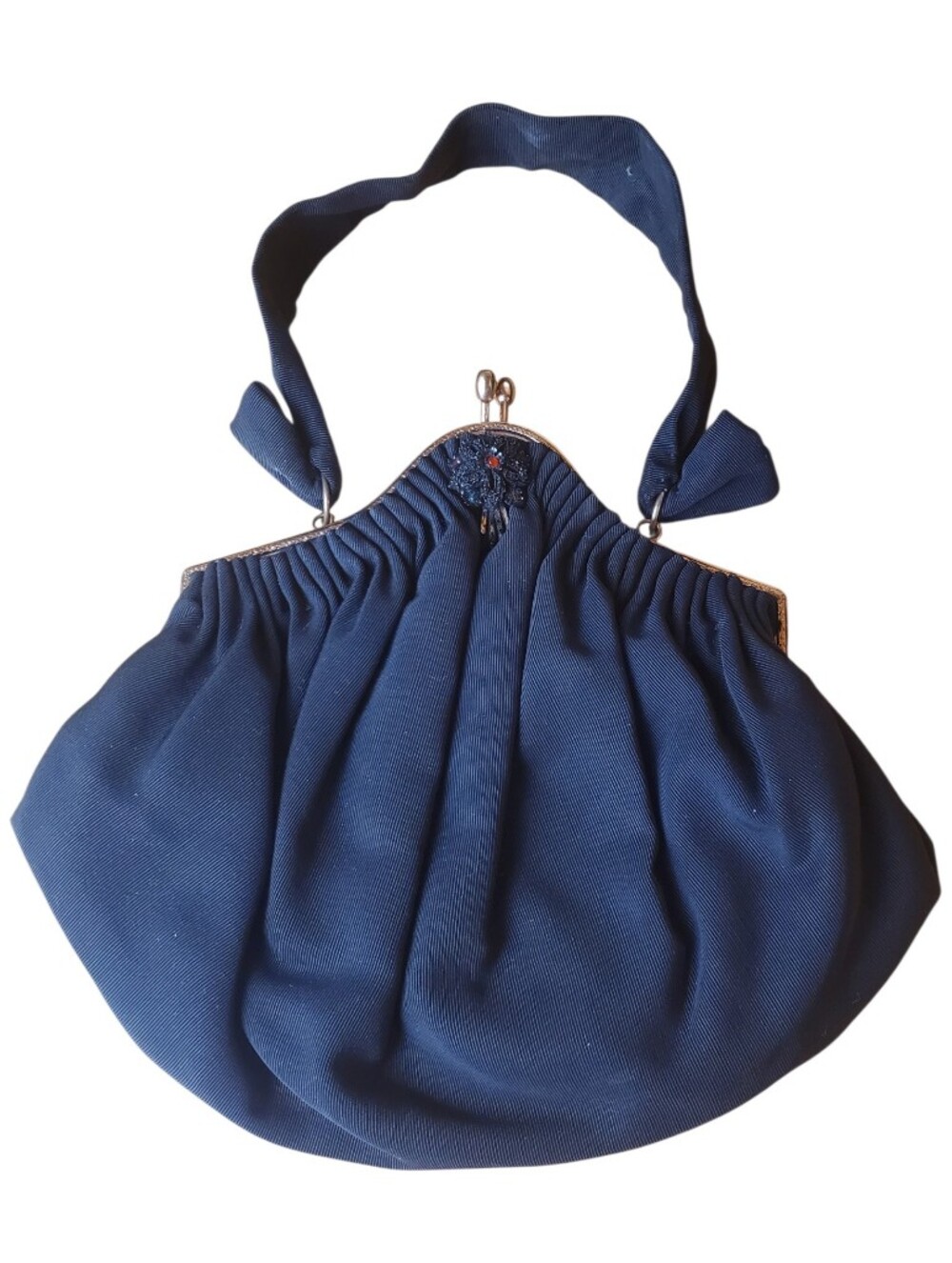 STUNNING MINT CONDITION VINTAGE 1940s / 1950s GUILD ORIGINAL EVENING BAG. BLACK.